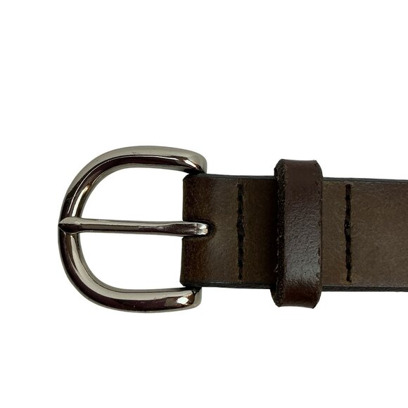 GAP Split Hide Cow Leather Womens Medium Leather Belt Classic D-Ring Mustang - Picture 2 of 9